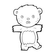 cartoon shocked teddy bear N5