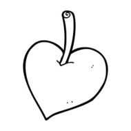 cartoon love heart apple N5