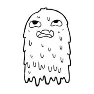 gross cartoon ghost N33
