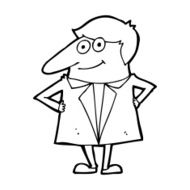 cartoon happy man in suit N13