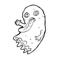 gross cartoon ghost N34