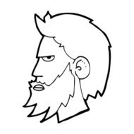 Cartoon Man With Beard N20
