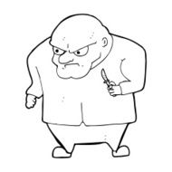 cartoon evil man N13