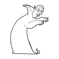 cartoon spooky vampire N45