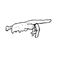 cartoon pointing zombie hand N22