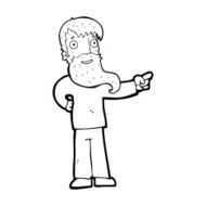 cartoon man with beard pointing N13