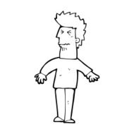 cartoon stressed man N98