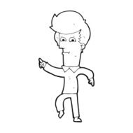 Cartoon Man Pointing N271