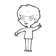 cartoon boy with idea N110