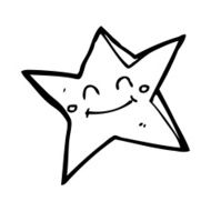 cartoon happy star character N23