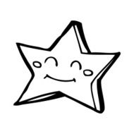 cartoon happy star character N24