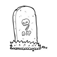 cartoon spooky grave N77