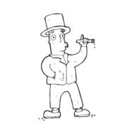 cartoon smoking gentleman N12