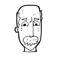 cartoon annnoyed old man N12