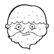 cartoon bearded man N76