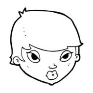 cartoon unimpressed woman N12