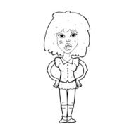 cartoon woman been in fight N13