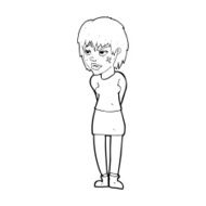 cartoon woman with plaster on face N26