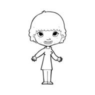 cartoon happy woman N348
