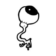 cartoon gross eyeball N22