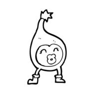 cartoon funny christmas creature N44