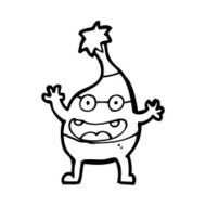 cartoon funny christmas creature N45