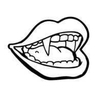 cartoon vampire mouth N37