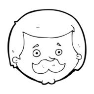 Cartoon Man With Mustache N137