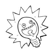 cartoon lightbulb N6
