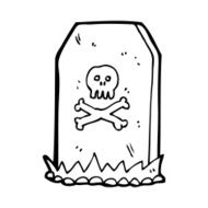 cartoon spooky grave N78