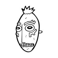 cartoon tribal mask N12