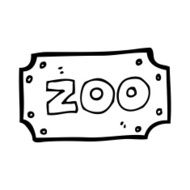 Cartoon Zoo Sign N23