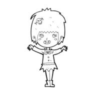 cartoon happy vampire girl N50