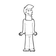 Cartoon Man Shrugging Shoulders N92