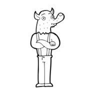cartoon friendly werewolf N18