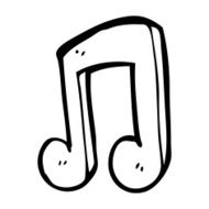 cartoon musical note N42