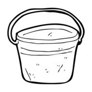 cartoon metal bucket N13