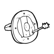 cartoon shield with arrow N13