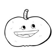 cartoon happy apple N21