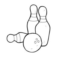 ten pin bowling cartoon N14