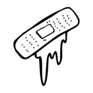 cartoon bloody plaster N10