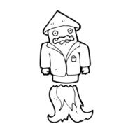 cartoon firework in business suit N13