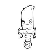 knife cartoon character N14