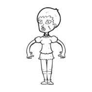 cartoon zombie monster woman N13