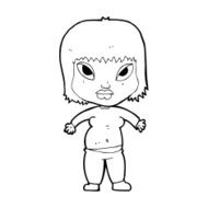 cartoon overweight woman N13