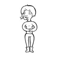 cartoon woman with snake tongue N25