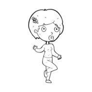 cartoon suprised woman N14
