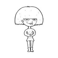 cartoon sly woman N13