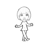 cartoon suprised woman N15