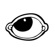 cartoon spooky eye N13